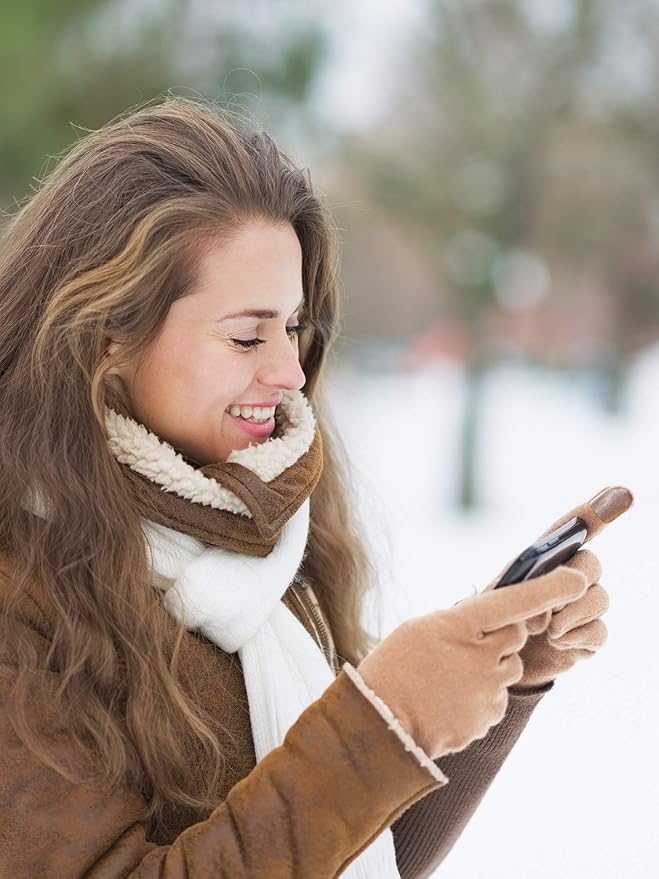 Womens Gloves Winter Touchscreen Texting Phone Windproof Gloves Warm Fleece Lined Cold Weather