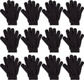 12 Pairs Kids Gloves Winter Toddler Full Fingers Knit Children Stretchy Warm Gloves Bulk for Boys Girls