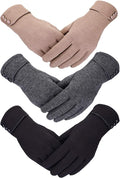 Womens Gloves Winter Touchscreen Texting Phone Windproof Gloves Warm Fleece Lined Cold Weather