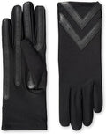 Womens Spandex Touchscreen Cold Weather Gloves With Warm Fleece Lining and Chevron Details